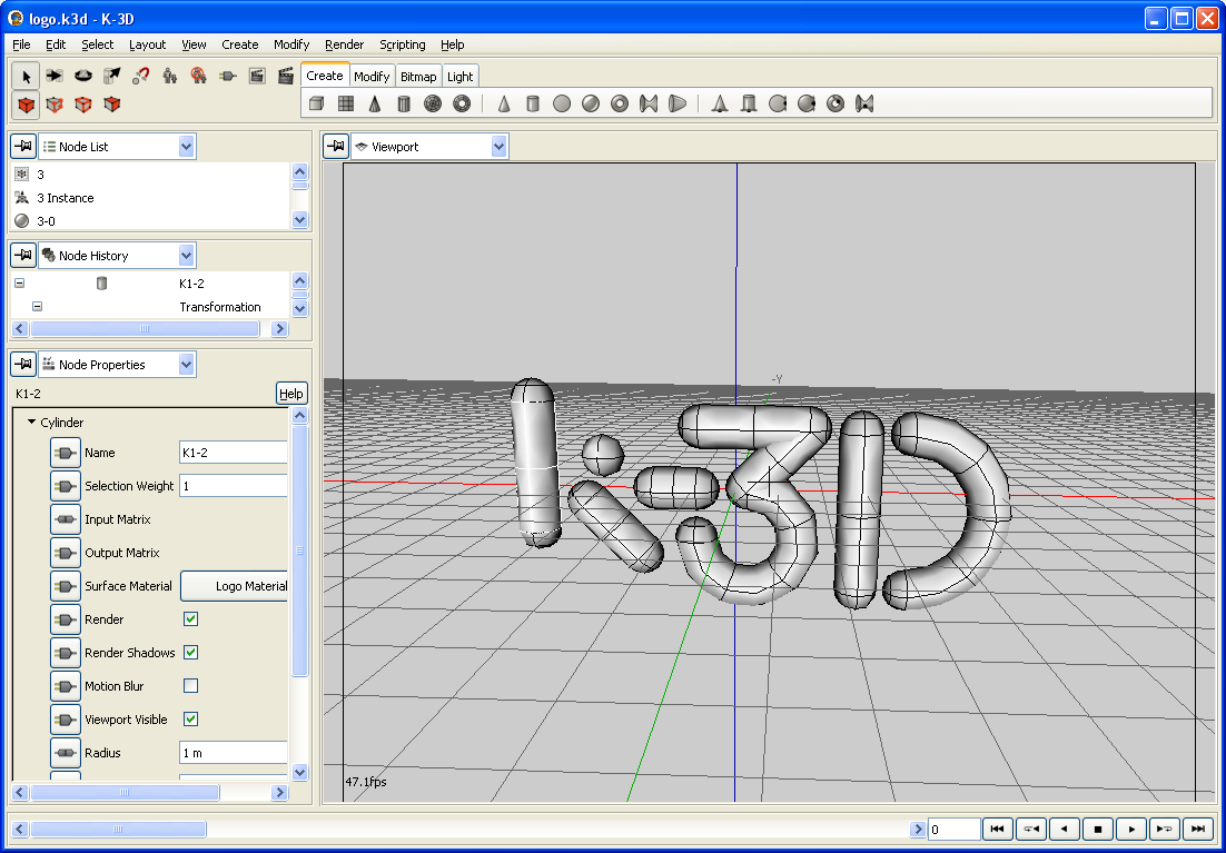 K3d software screenshot